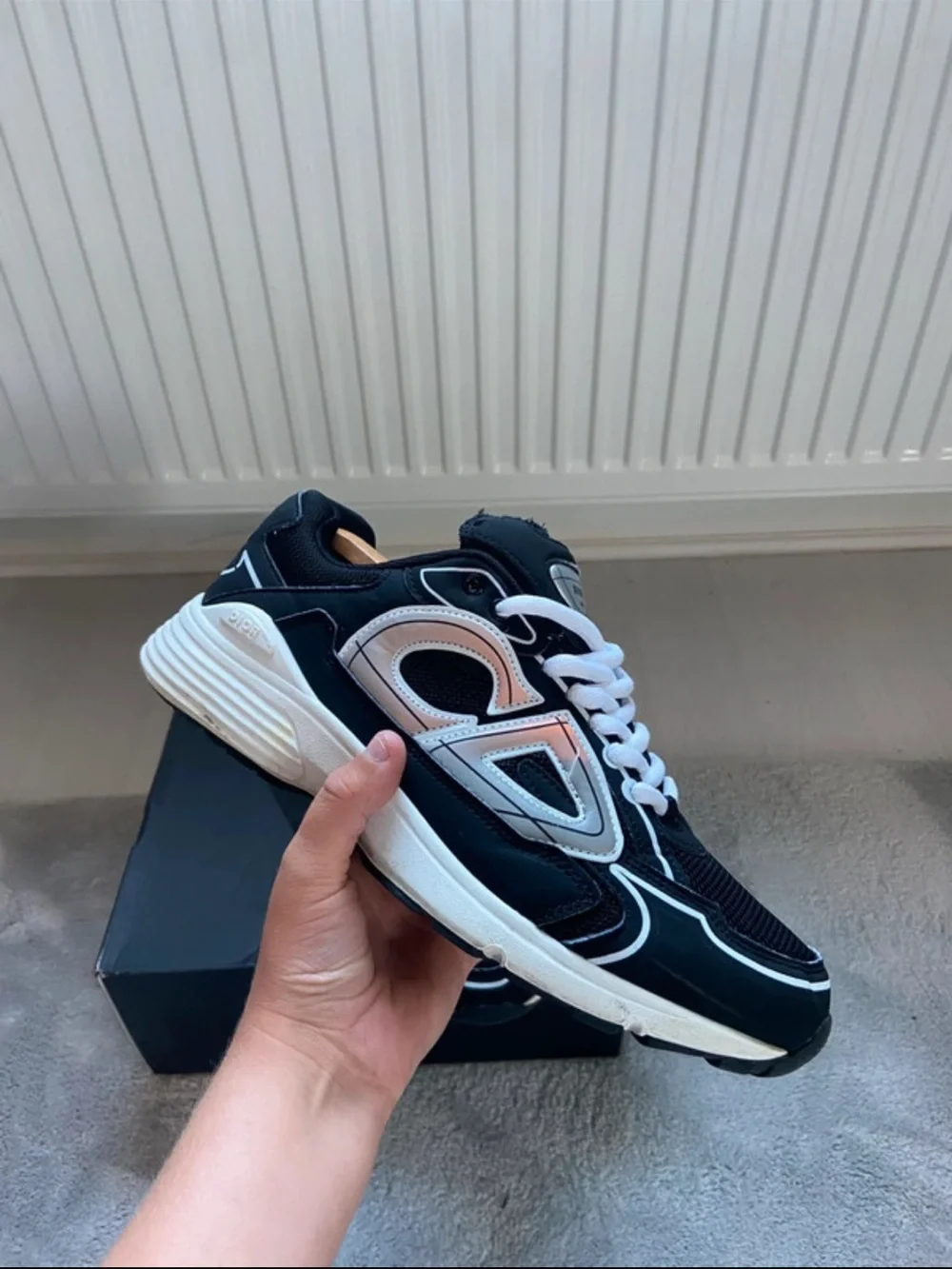 Dior Navy and White Men's Sneakers